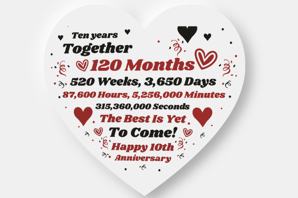 10TH ANNIVERSARY GIFT HUSBAND WIFE