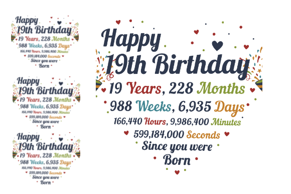 19TH BIRTHDAY GIFTS 19TH CARD