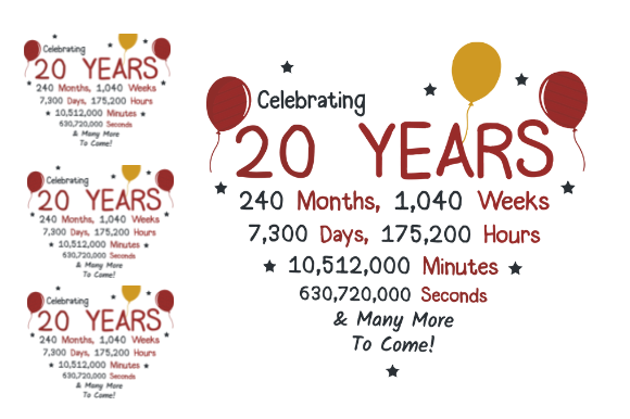 20TH BIRTHDAY Graphic Design for POD: Graphics & Crafts