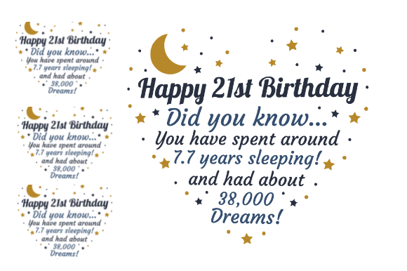 21ST BIRTHDAY CARD for POD: Graphics & Crafts Asset Review