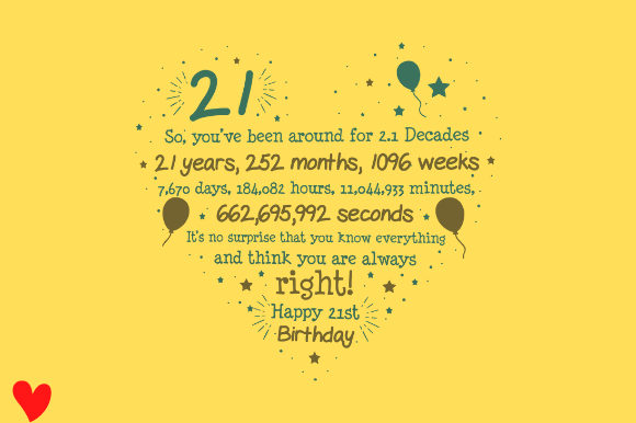 21ST BIRTHDAY GIFT TWENTY ONE GIFT
