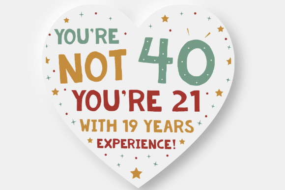 40TH BIRTHDAY 40 FORTY TODAY Graphics for Crafts