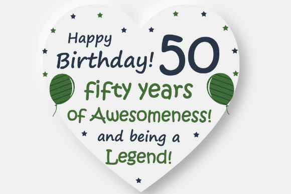 50TH BIRTHDAY GIFTS Graphics for Crafts