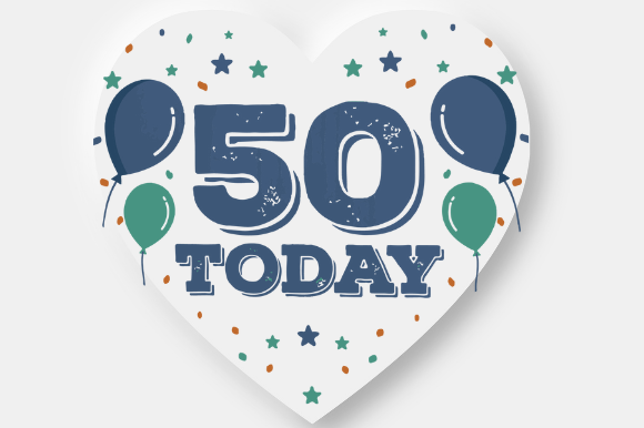 50TH BIRTHDAY Today 50 Graphics for Crafts