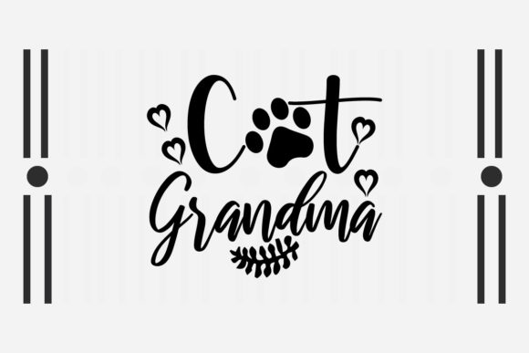 Cat Grandma SVG Graphics for Crafts