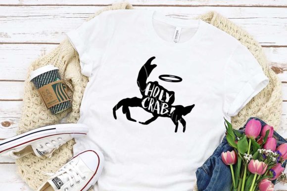 Crab SVG – Holy Crab Quote Graphics for Crafts