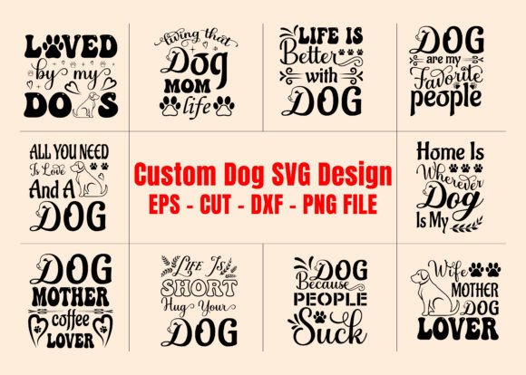 Dog SVG Bundle Design for Crafts & Graphics