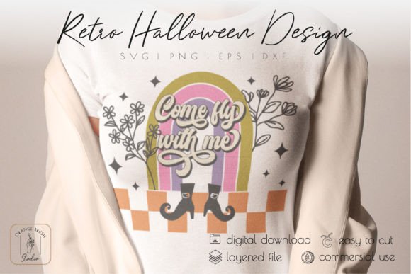 Floral Witch SVG Retro Halloween Quote: Graphics for Crafts