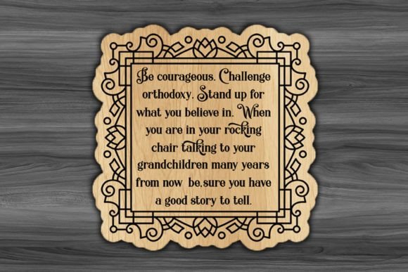 Inspirational Quote Laser Wood Cut SVG for Crafts & Graphics