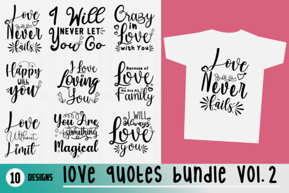 Love Quotes Bundle Vol 2 SVG: Crafts & Graphics for Real Handmade Business