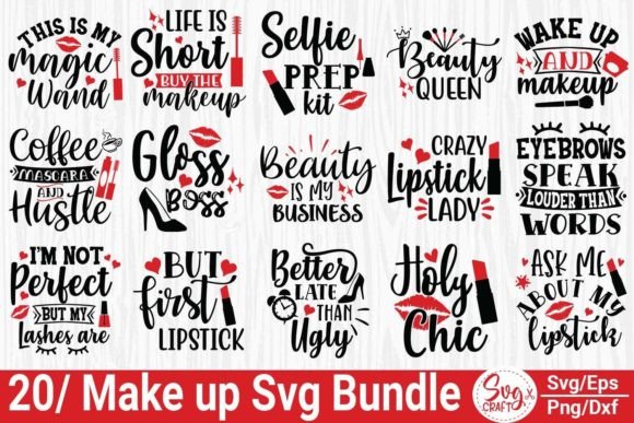Makeup SVG Bundle: Graphics for Crafts